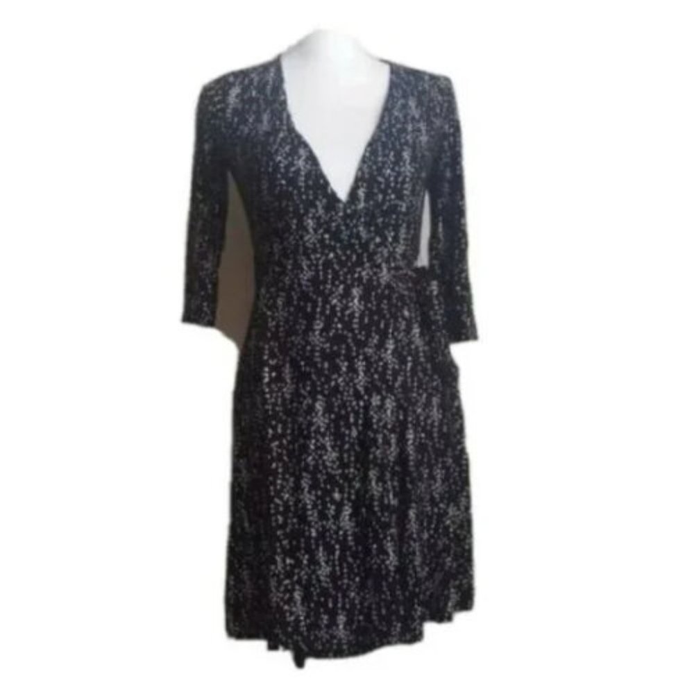 Gap black print dress size xsmall